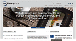 Desktop Screenshot of binarywebs.co.uk