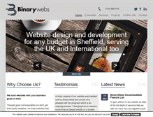 Tablet Screenshot of binarywebs.co.uk